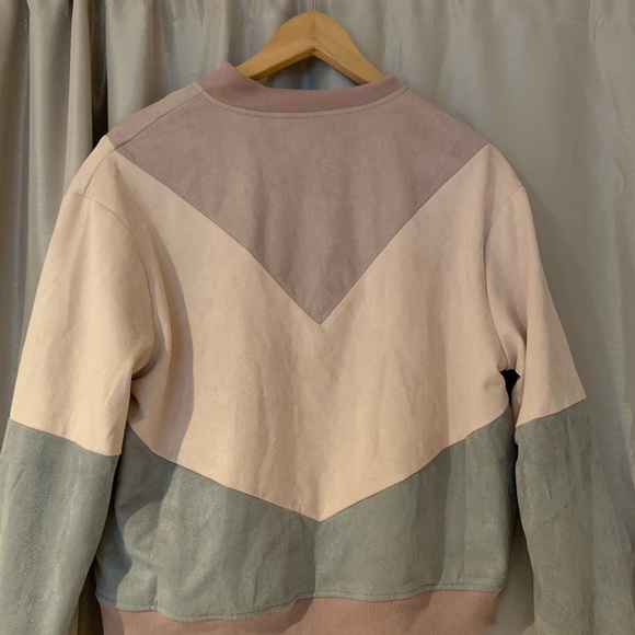 Paper Crane Color Block Bomber Jacket - Picture 3 of 5